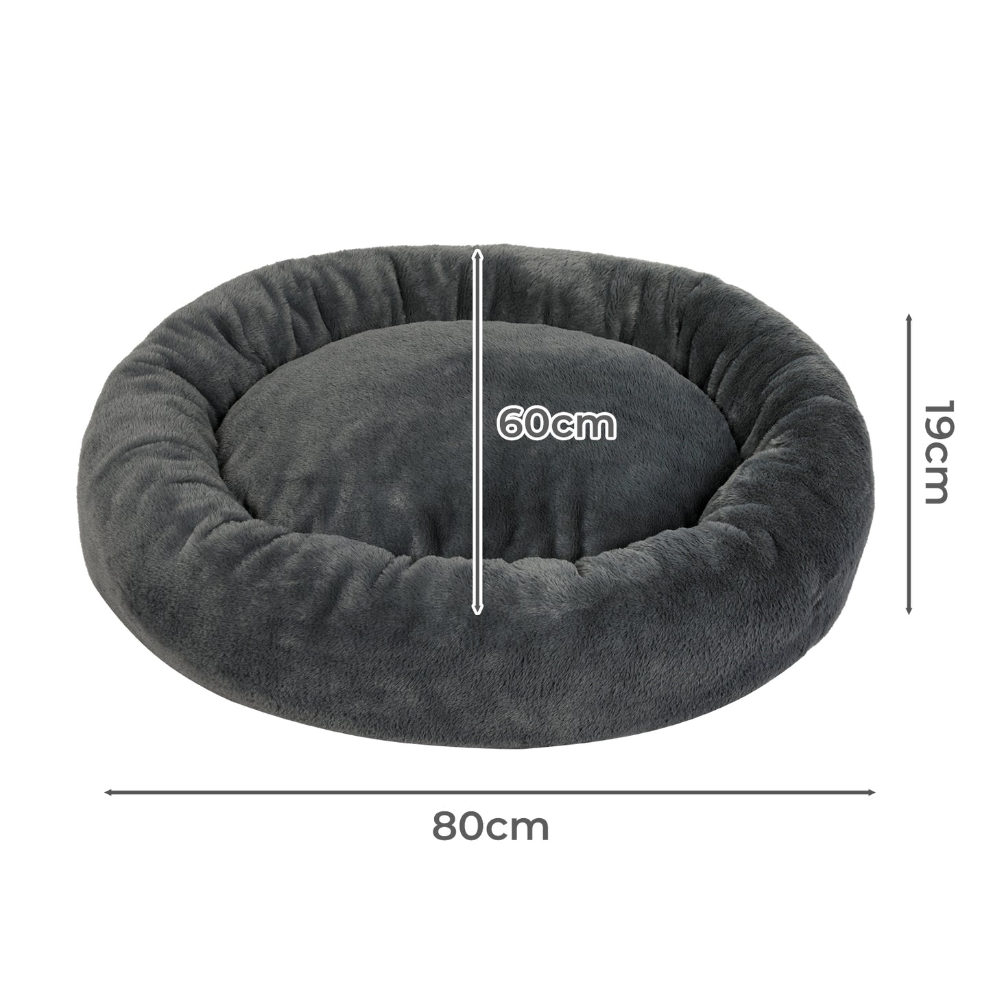 Skylos Dog Bed Donut Soft Large Plush Cat Calming Beds Pet Anti Anxiety Washable