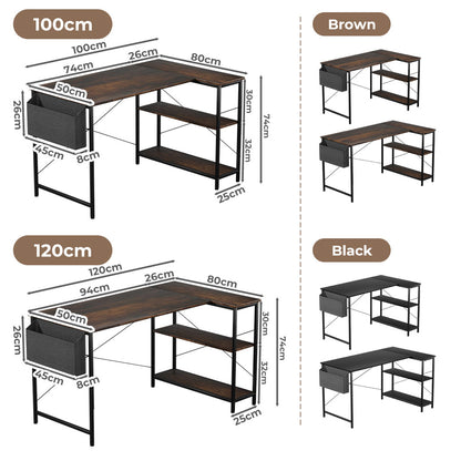 Levede L Shaped Gaming Computer Desk Workstation Study Corner Table Home Office