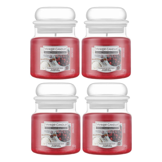 Yankee Candle Small 104g Cherry Vanilla Candle Jar x4