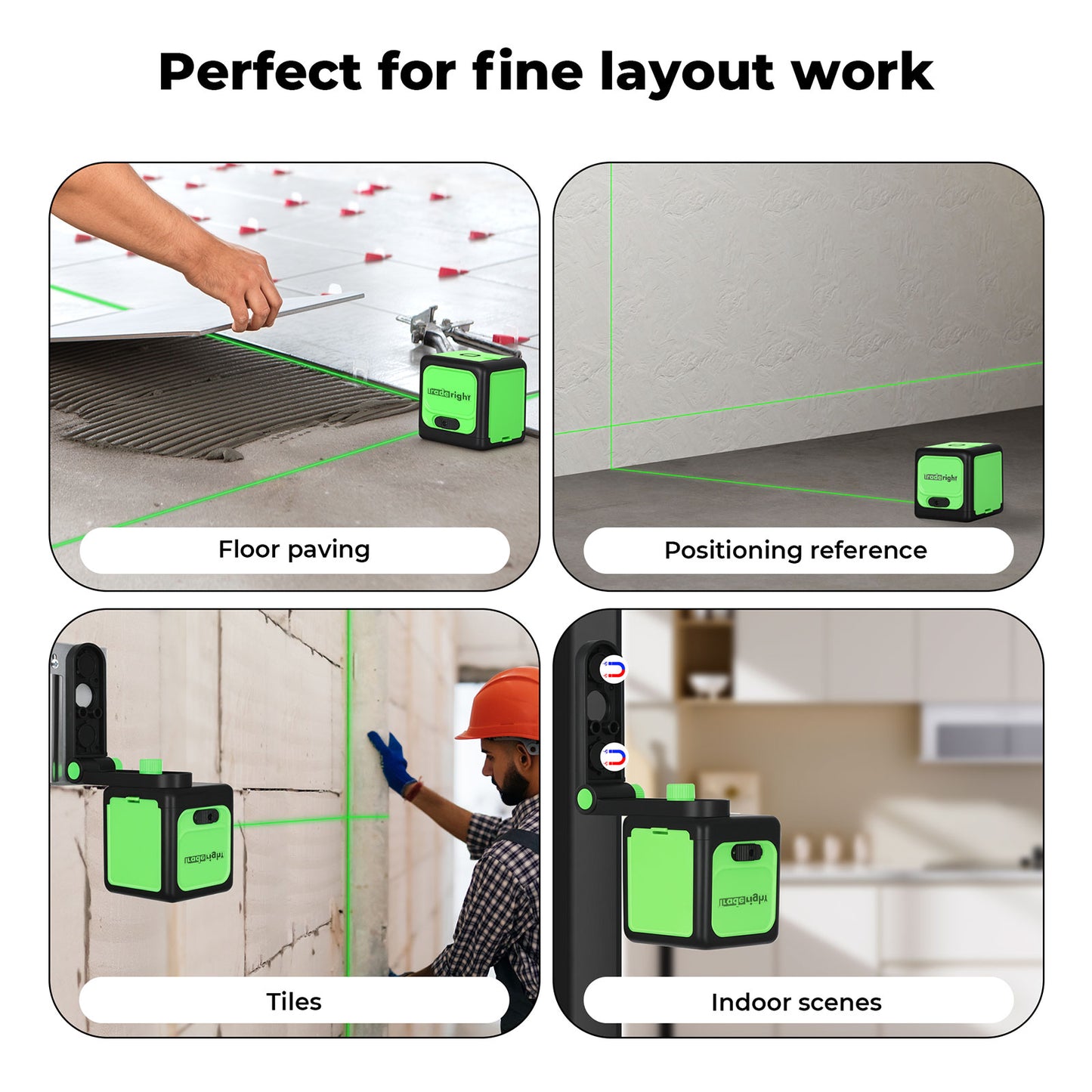 Traderight Green Laser Level 360° Self Leveling Green Light IP54 Water Resistant