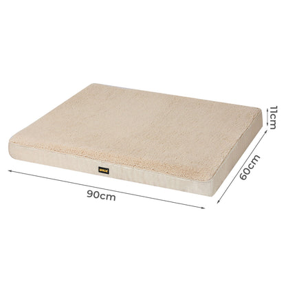 Skylos Pet Bed Large Washable Dog Cushion Crate Mattress Non Slip 90x60cm Soft