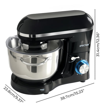 Spector Electric Stand Mixer 6.2L Stainless Steel Mixing Bowl 1400W 6 Speeds