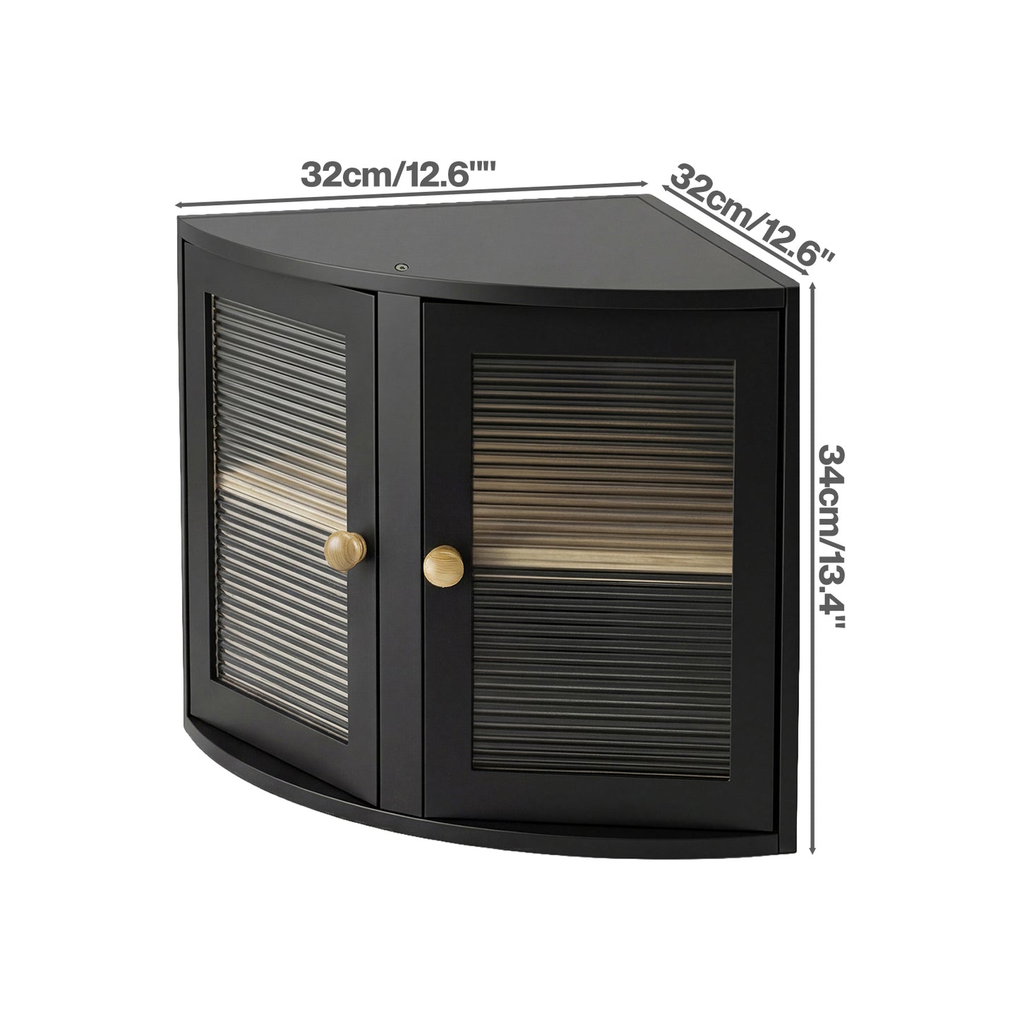 Bread Bin  Corner Bread Bin for Kitchen  Double-Layer Bamboo Box  Black