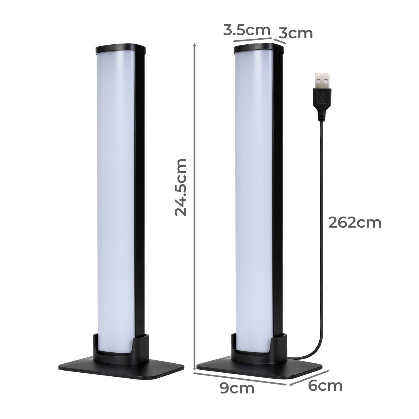 Emitto 2x Smart RGB LED Light Bar Ambient Lamp Color Changing Music TV Backlight