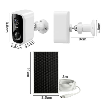 Spector 2K Wireless Security Camera Solar Powered WiFi AI Detection Outdoor PIR