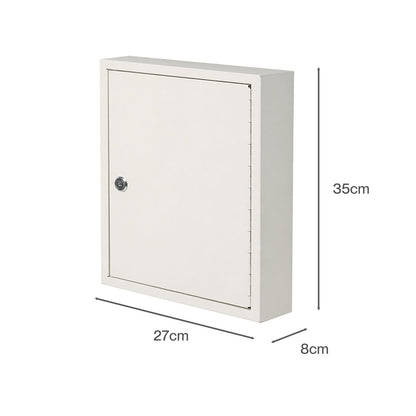 Levede Key Safe Cabinet 42-Key Steel Wall Mounted Lock Box With Labels White