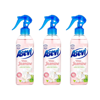 Asevi 400ml White Jasmine Air Freshener Spray x3