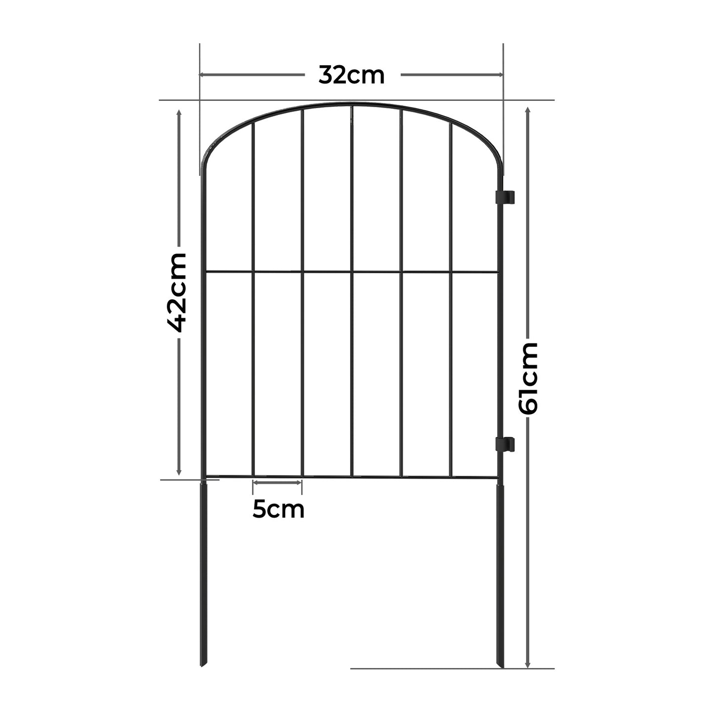 Levede 10 Pack Animal Barrier Metal Decorative Garden Fence Outdoor Pet Border