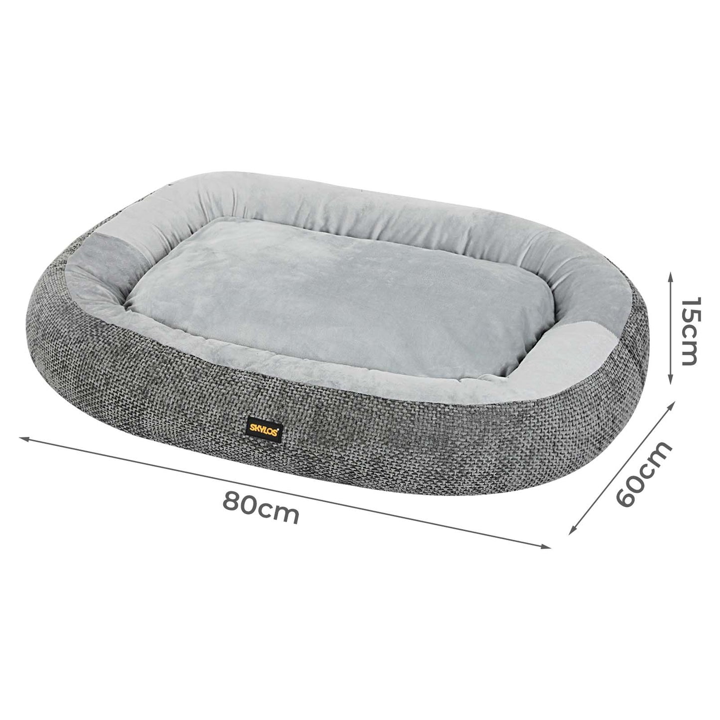 Skylos Pet Bed Washable Plush Orthopedic Soft Non Slip Mat Indoor Pet Cushion L