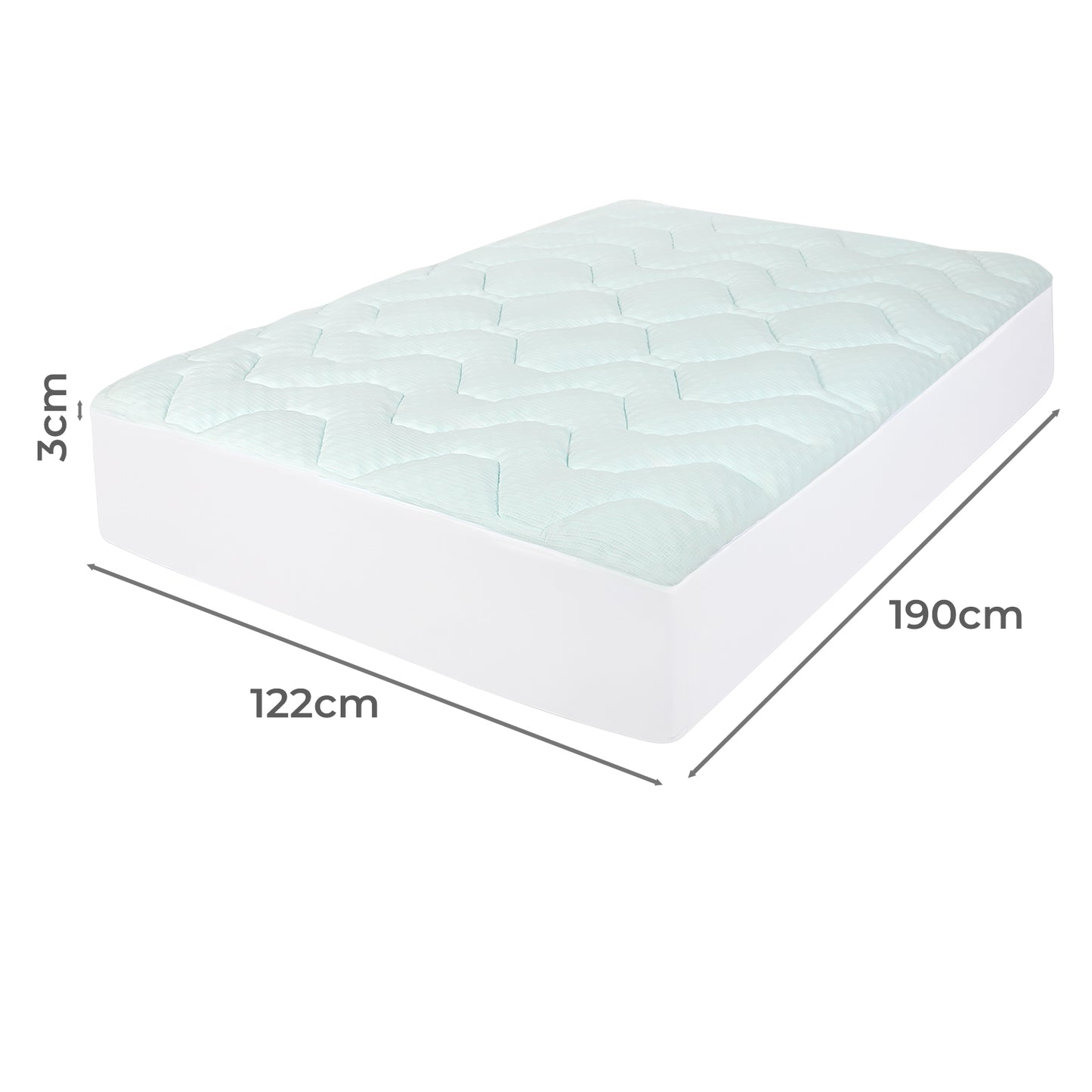 Lavio Mattress Topper Pillowtop Protector Memory Foam Bamboo Cover Small Double
