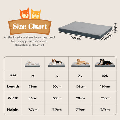 SKYLOS Washable Dog Bed Waterproof Plush Non-Slip Pet Mattress Small Large Dogs