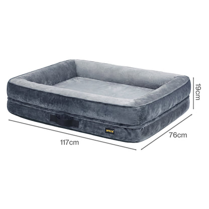 Skylos Large Dog Bed Orthopedic Support Sofa For Joint Relief Washable Grey