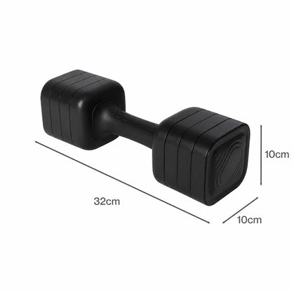 Centra Adjustable Dumbbells Set 2-5Kg Quick Lock TPU Grip for Home Gym Black