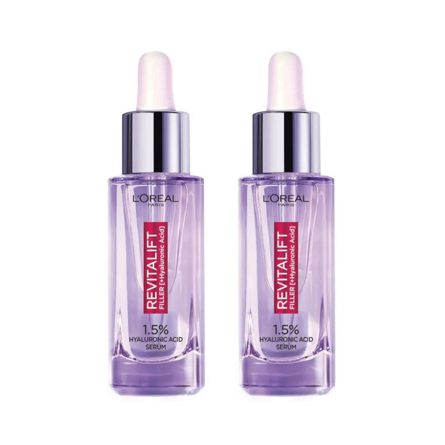 LOreal 30ml Revitalift Filler Hyaluronic Acid Serum x2