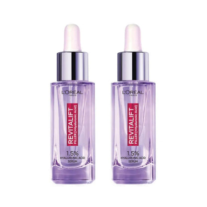 LOreal 30ml Revitalift Filler Hyaluronic Acid Serum x2