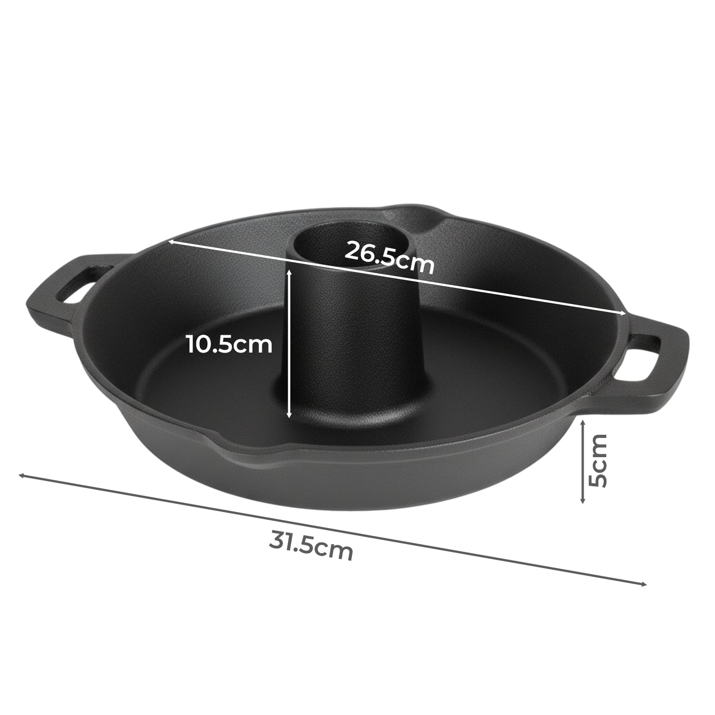 Toque Chicken Roaster Stand Cast Iron BBQ Pan Non Stick Beer Can Turkey Holder