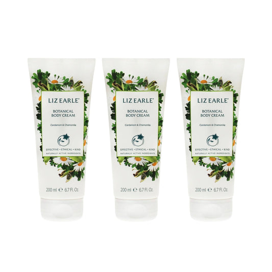 Liz Earle 200ml Body Cream Chamomile & Cardamom x3