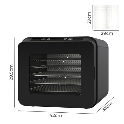Spector Electric Food Dehydrator 6 Stainless Steel Trays Touch Control 72H Timer
