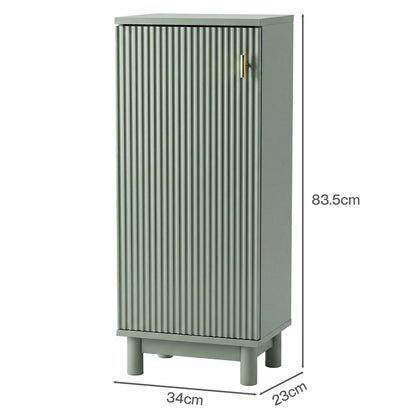 Levede Tall Bathroom Cabinet Narrow Storage Cupboard Adjustable Fluted 3 Tier