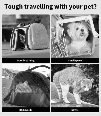 Skylos Pet Car Booster Seat Dog Protector Portable Bed Removable Dark Grey M
