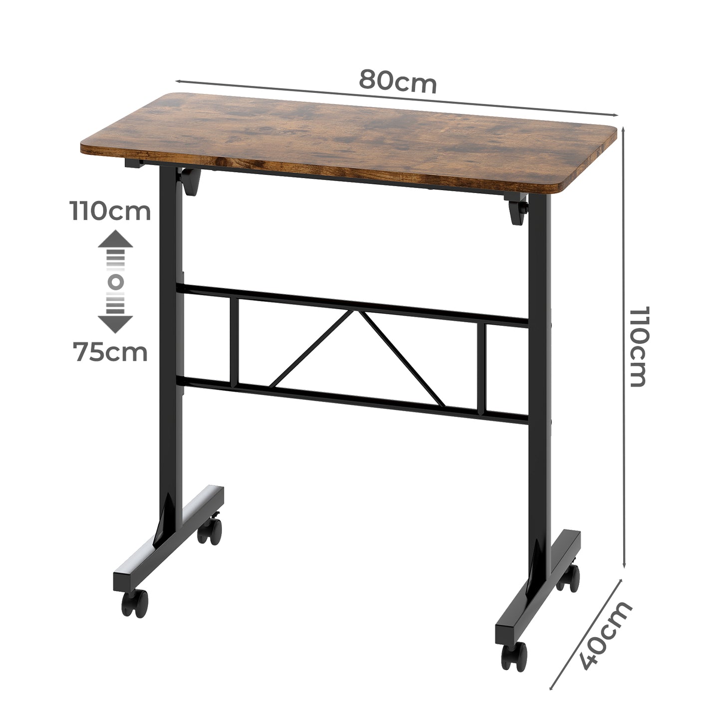 Levede Standing Desk Height Adjustable Office Laptop Pc Computer Workstation