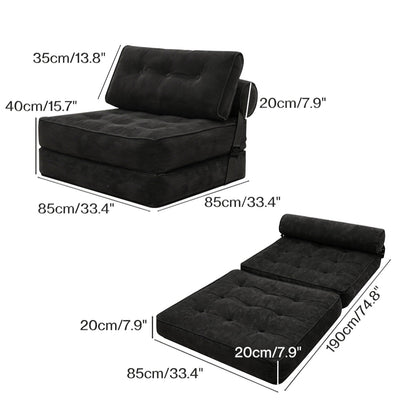 Levede Sofa Bed Convertible Foldable Floor Mattress with Head Lumbar Pillow