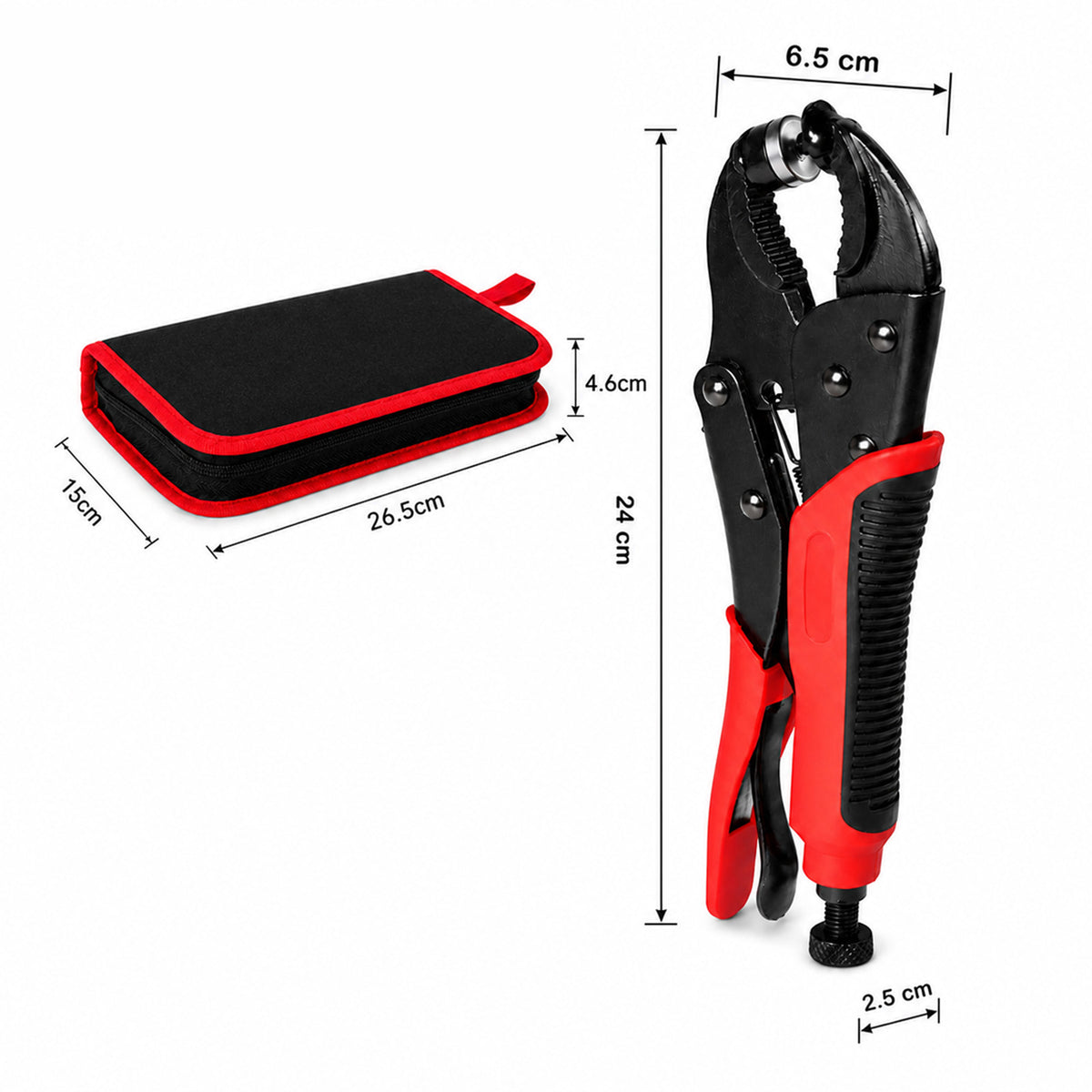 Snap Fastener Kit Adjustable Press Tool for Boat Covers Leather Cloths Red
