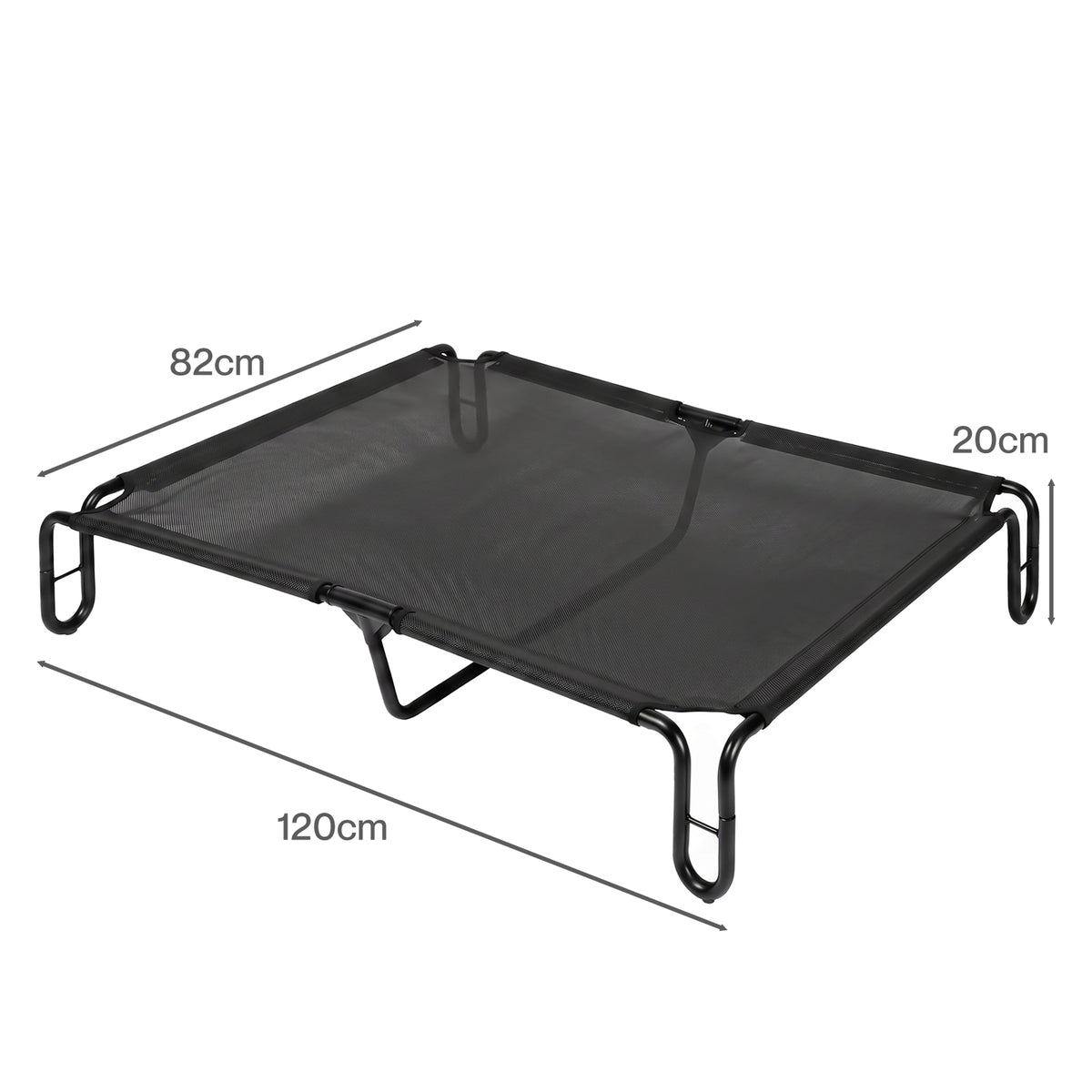 Skylos Elevated Dog Bed Large Breathable Mesh Cooling for Indoor Outdoor Black