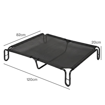 Skylos Elevated Dog Bed Large Breathable Mesh Cooling for Indoor Outdoor Black