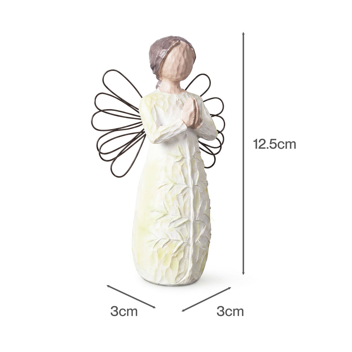Levede Resin Thank You Gift Figurines Willow-Inspired White For Shelf Decor