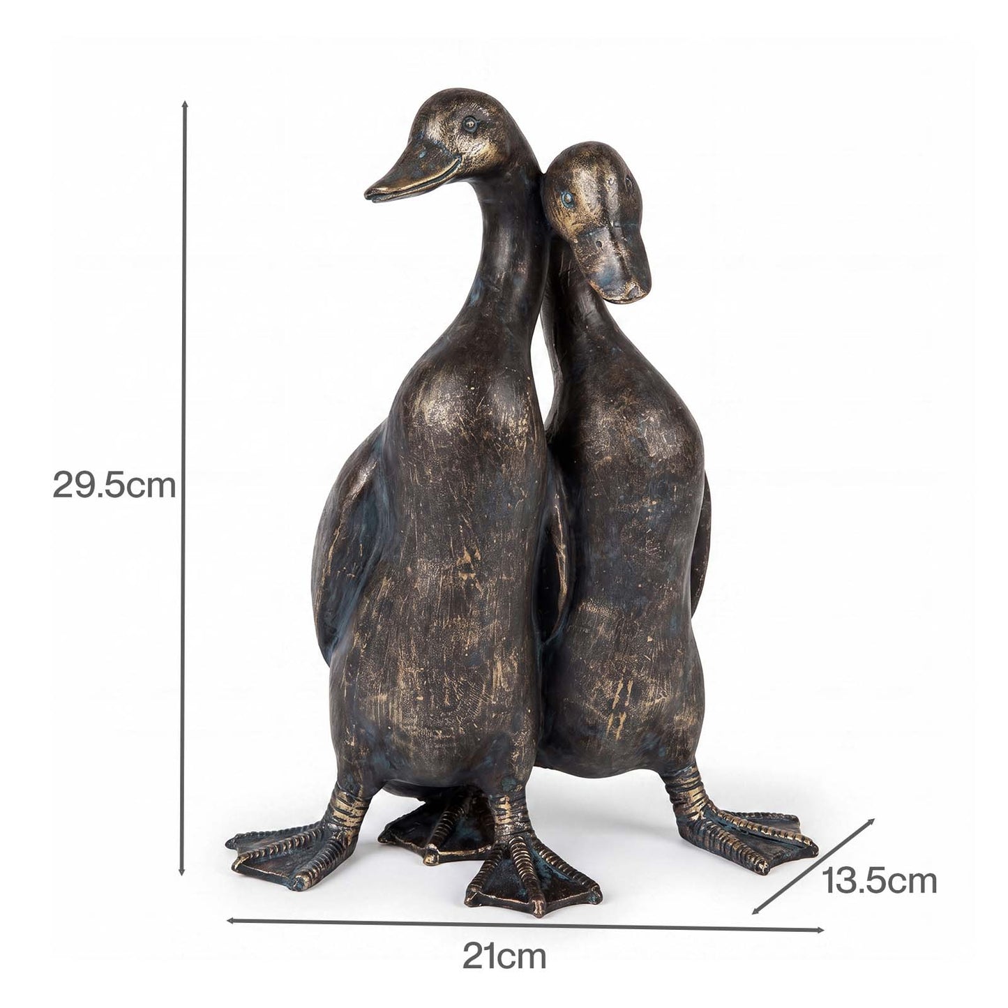 Levede  Outdoor Resin Duck Sculpture Garden Ornaments Patio Yard  Bronze color