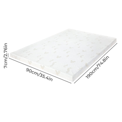 Lavio Memory Foam Mattress Topper 7cm Single Dual Layer Pressure Relief Washable