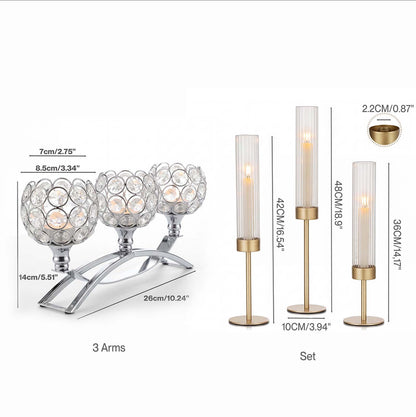 Levede Candle Holder Set Candlestick Stand Light Holder Table Modern Decorative
