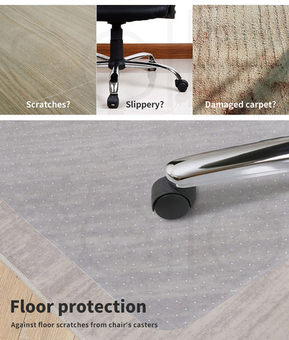 Marlow PVC Chair Mat Office Carpet Floor Protectors Non Slip Computer 120X90cm