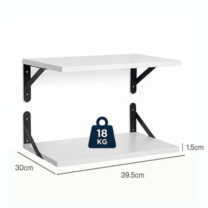 Levede Floating Shelves 2PC Wall Mounted Shelf DIY Storage Display Modern Decor