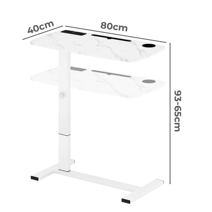 Levede Mobile Standing Desk Height Adjustable Sit Stand Over Bed Laptop Table