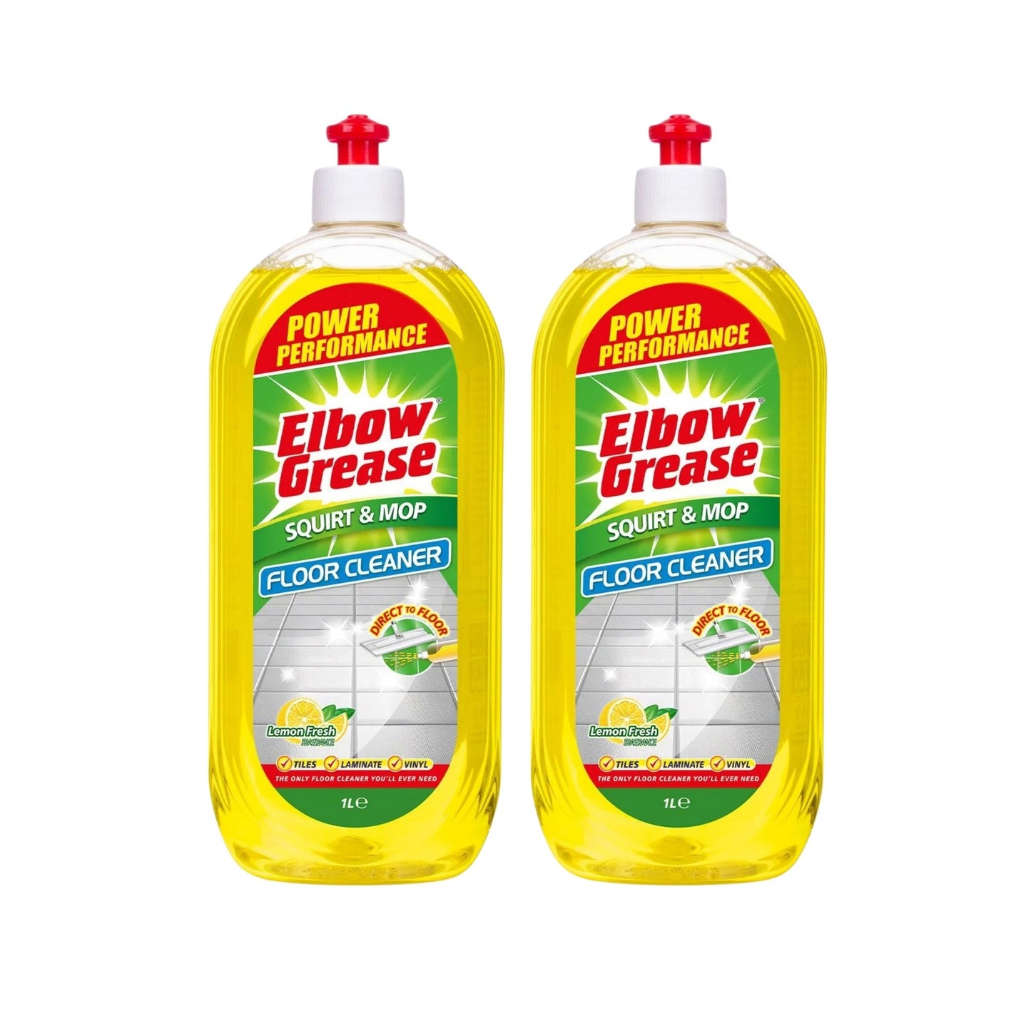 Elbow Grease 1L Lemon All Purpose Floor Cleaner x2