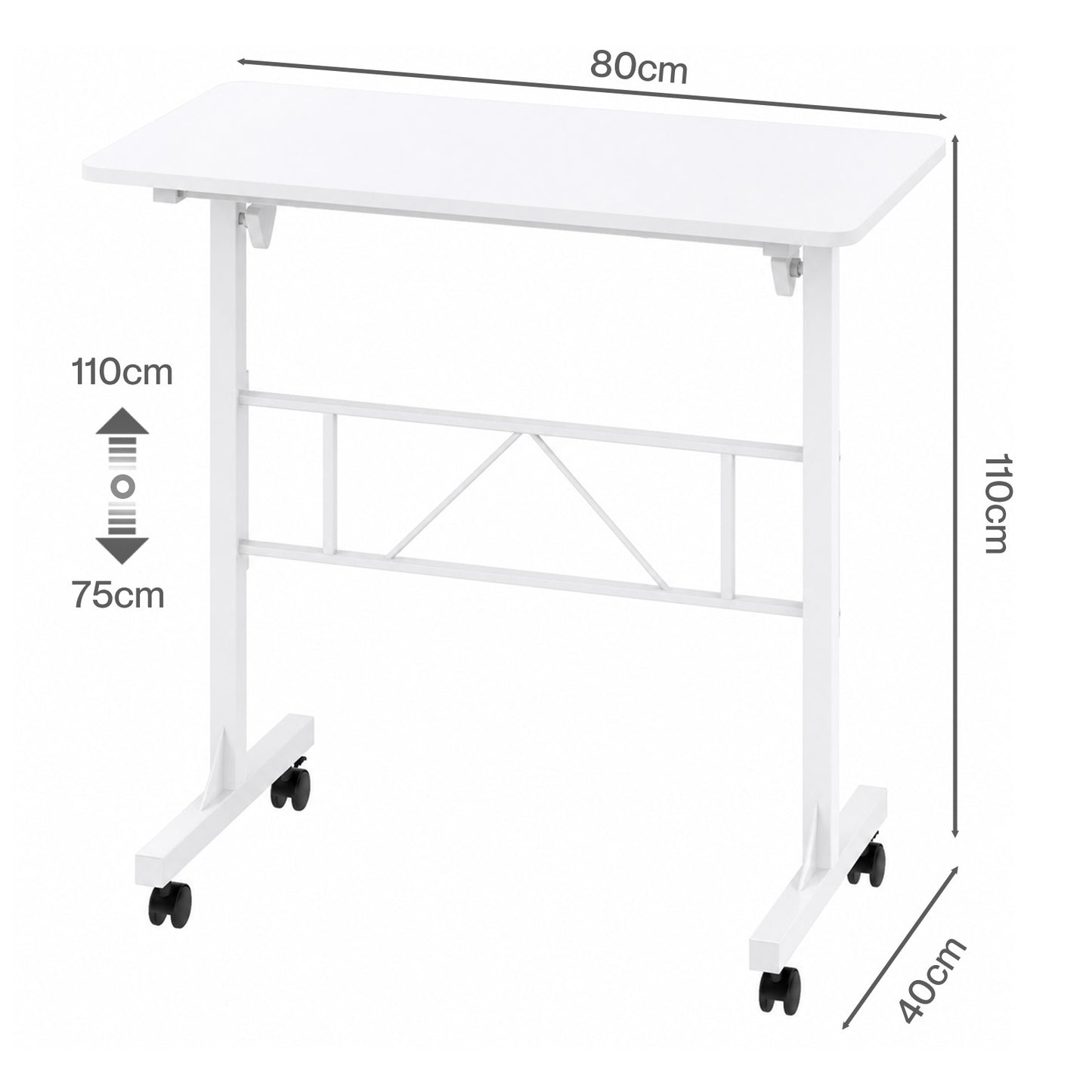 Levede Standing Desk Height Adjustable Office Laptop Pc Computer Workstation