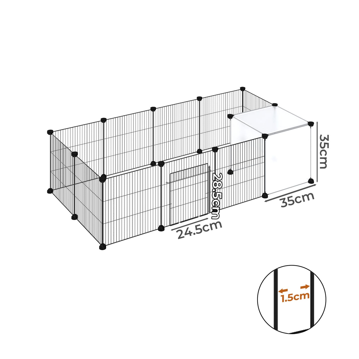 Skylos Pet Pen 14 Panel Puppy Rabbit Kitten Playpen Indoor Enclosure Run Cage