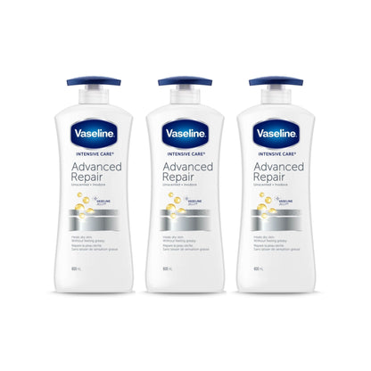 Vaseline 600ml Advanced Repair Body Lotion x3