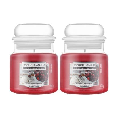 Yankee Candle Small 104g Cherry Vanilla Candle Jar x2