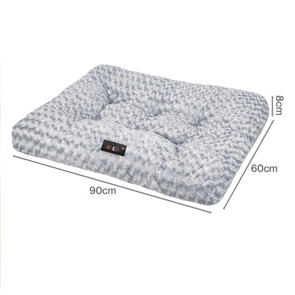 SKYLOS Plush Dog Bed Soft Rose Velvet Non-Slip Pet Crate Keneel Mattress Mat XL