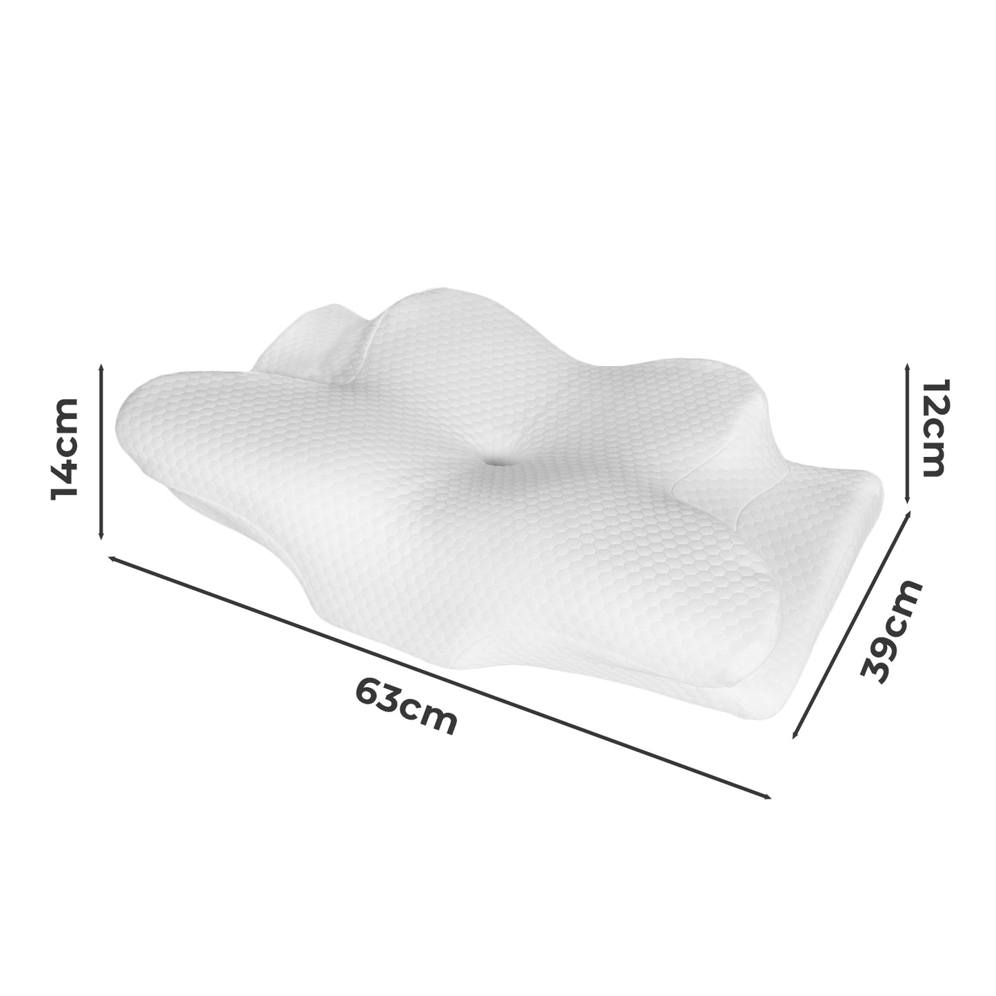 Lavio Orthopedic Memory Foam Butterfly Pillow Ergonomic Neck Shoulder Support