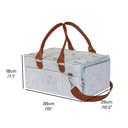 Dekko Nappy Caddy Organiser Baby Diaper Storage Bag With Shoulder Strap Portable