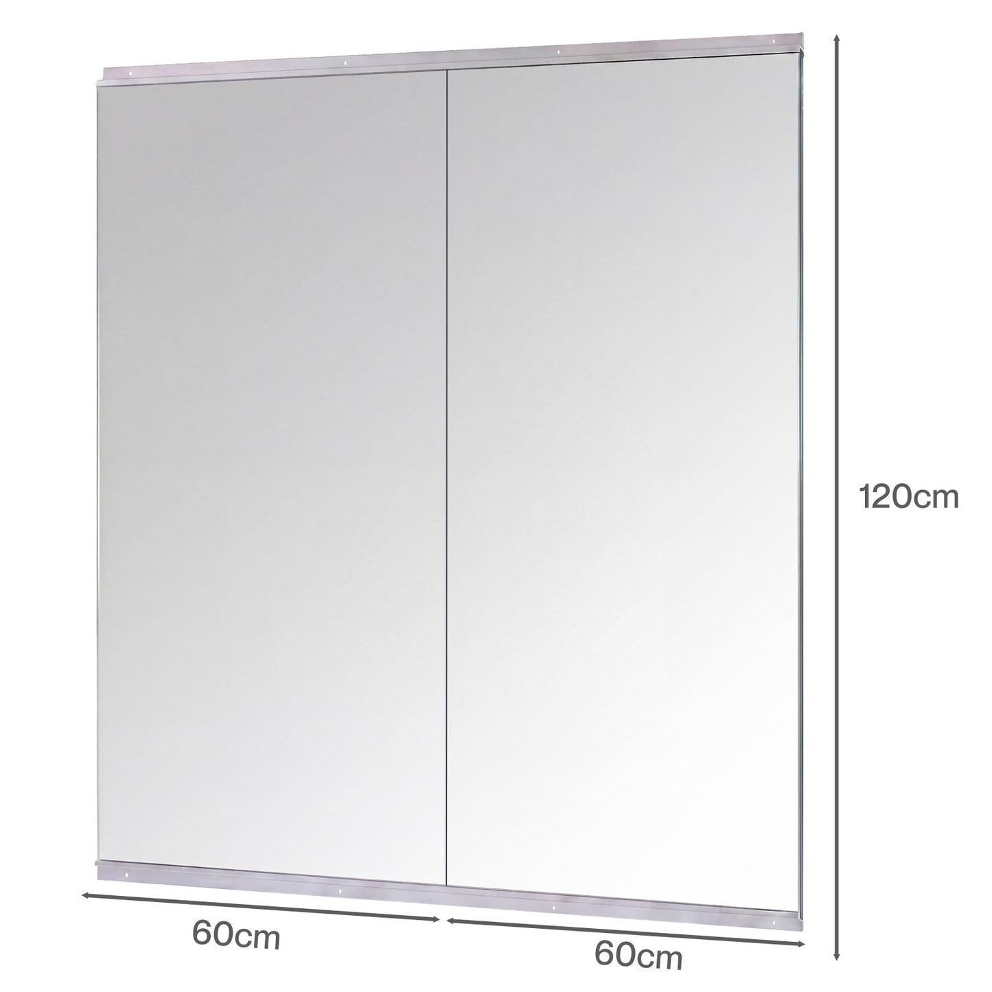 Yezi Home Gym Mirrors Wall Mounted Large Full Body Mirror 2 PCS 120cm x 60cm