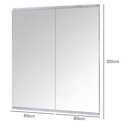 Yezi Home Gym Mirrors Wall Mounted Large Full Body Mirror 2 PCS 120cm x 60cm