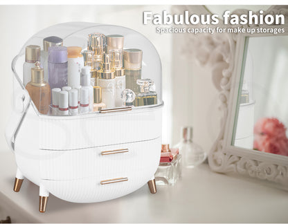 Ilus Cosmetic Storage Organiser Makeup Three Layer Skincare Display Case Box