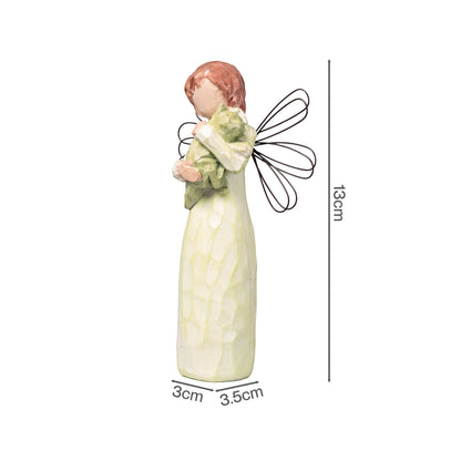 Levede Resin Angel Figurines Friendship Gift for Companionship Display White