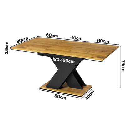 Levede Extendable Dining Table Modern Extending Kitchen Dining Table 120-160cm