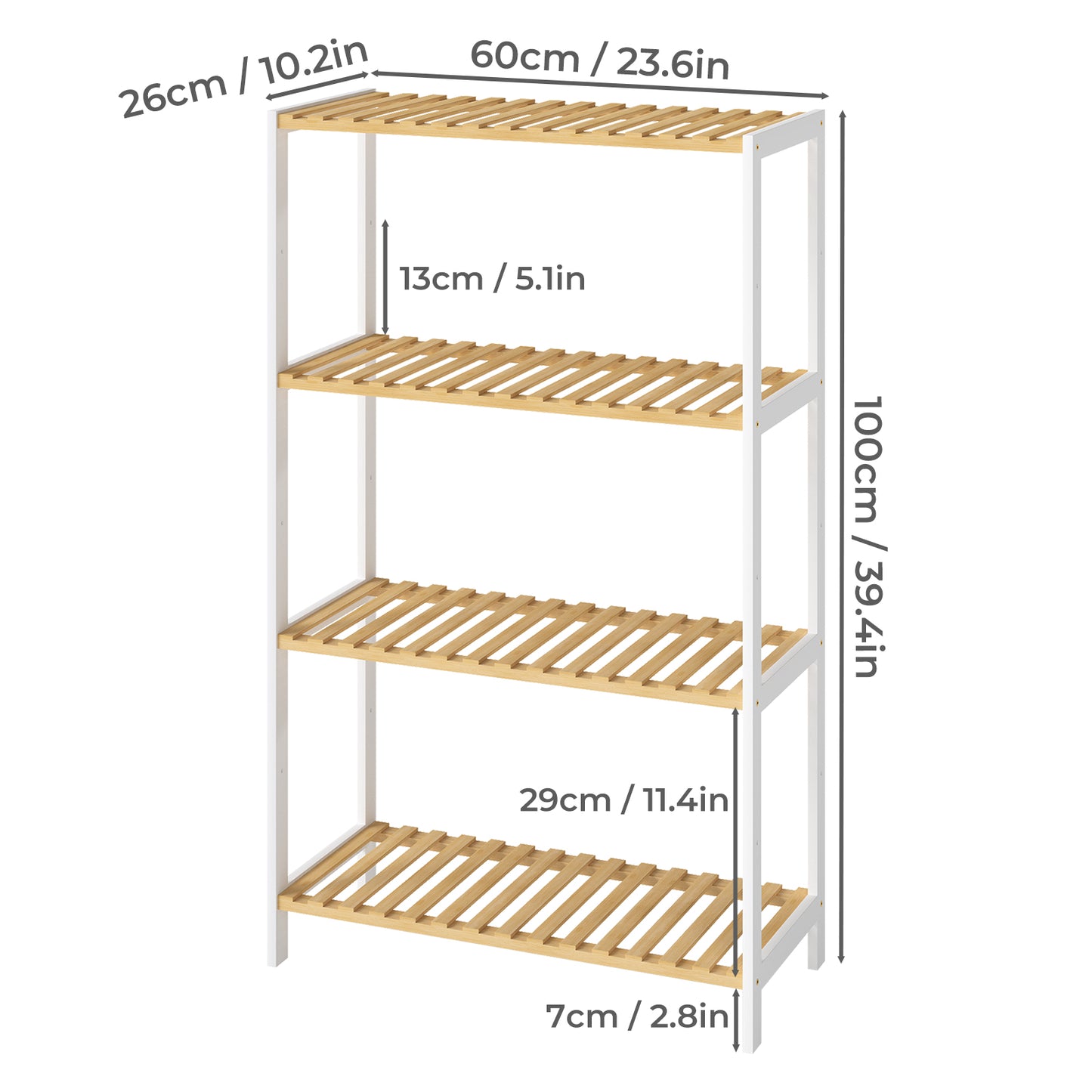 Levede 4-Tier Bamboo Shoe Rack Stand Adjustable Wooden Storage Shelf Organiser